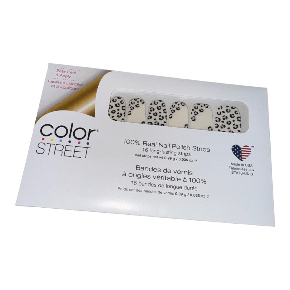 Color Street SPOT ON Clear Overlay Black & Clear Leopard Animal Print Set - Picture 2 of 6